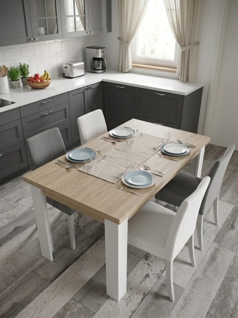 Mesa comedor estilo nórdico. Sólida, estética y funcional.